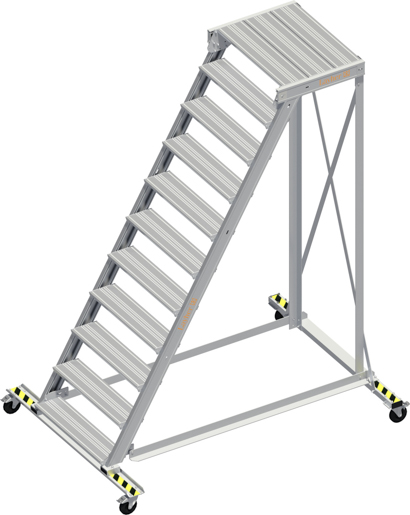 Layher Alu-Wartungsbühne 60° o. Handlauf 0,80x2,64m #1138811